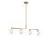 Nube Four Light Linear Chandelier in Satin Brass (1|GLC1814SB)
