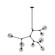 Organic Eight Light Chandelier in Black (78|JA14028BK)