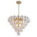 Globo 13 Light Chandelier in Brushed Brass, Iridescent (78|AC11994LU)