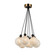 Gem Seven Light Pendant in Black and Brushed Brass (78|AC11877SW)