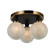 Gem Three Light Pendant in Black and Brushed Brass (78|AC11873SW)