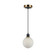 Gem One Light Pendant in Black and Brushed Brass (78|AC11870WH)