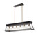 Lucian Six Light Island Chandelier in Black and Brushed Brass (78|AC11854BK)