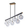Aurelia Six Light Chandelier in Matte Black & Brass (78|AC11767VB)