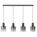 Henley Four Light Island Pendant in Satin Black & Smoke Glass (78|AC11526SM)