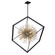 Sunburst 12 Light Chandelier in Matte Black & Satin Brass (78|AC11441)