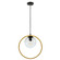 Lugano One Light Pendant in Black & Vintage Brass (78|AC10890VB)