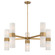 Delgada Ten Light Chandelier in Legacy Brass (7|12129-732)