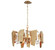 Castellana Four Light Convertible Ceiling Mount/Pendant in Brushed brass (541|12405-037)