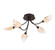 Modena LED Ceiling Mount in Black with gold accent (541|12309-043)