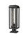 Mansfield One Light Outdoor Post Lantern in Matte Black (405|9951-1PLT-BK-20-CG-BK-WG)