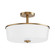 Fuller Three Light Semi Flush/Pendant Convertible in Natural Aged Brass (16|5695WTNAB)