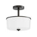 Fuller Two Light Semi Flush/Pendant Convertible in Black (16|5692WTBK)
