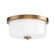 Fuller Two Light Flush Mount in Natural Aged Brass (16|5691WTNAB)