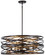 Vortic Flow Six Light Pendant in Dark Bronze W/Mosaic Gold Inte (7|4673-111)