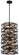 Vortic Flow Six Light Pendant in Dark Bronze w/Mosaic Gold Interior (7|4672-111)