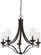 Elyton Five Light Chandelier in Downtown Bronze w/Gold Highlights (7|4655-579)