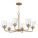 Hudson Six Light Chandelier in Natural Aged Brass (16|12876CLNAB)