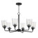 Hudson Six Light Chandelier in Black (16|12876CLBK)