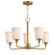 Hudson Five Light Chandelier in Natural Aged Brass (16|12875SWNAB)