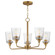 Hudson Five Light Chandelier in Natural Aged Brass (16|12875CLNAB)