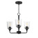 Hudson Three Light Chandelier in Black (16|12873CLBK)