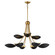 Maris Nine Light Chandelier in Black / Natural Aged Brass (16|10829BKNAB)
