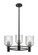 Downtown Urban Three Light Pendant in Matte Black (405|434-3CR-BK-G559-5SDY)