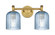Downtown Urban Two Light Bath Vanity in Brushed Brass (405|434-2W-BB-G559-5BL)
