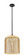Downtown Urban One Light Pendant in Matte Black (405|434-1S-BK-G559-12ME)