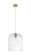 Downtown Urban One Light Pendant in Brushed Brass (405|434-1P-BB-G559-12CL)