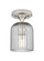 Downtown Urban One Light Flush Mount in Satin Nickel (405|434-1F-SN-G559-5SM)