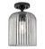 Downtown Urban One Light Flush Mount in Matte Black (405|434-1F-BK-G559-8SM)