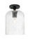 Downtown Urban One Light Flush Mount in Matte Black (405|434-1F-BK-G559-8SDY)