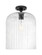 Downtown Urban One Light Flush Mount in Matte Black (405|434-1F-BK-G559-12CL)