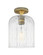 Downtown Urban One Light Flush Mount in Brushed Brass (405|434-1F-BB-G559-8CL)