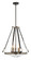 Eden Valley Five Light Pendant/Semi Flush Mount in Smoked Iron W/Aged Gold (7|3905-107)