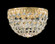 Petit Crystal Three Light Flush Mount in Antique Silver (53|1558-48R)