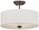 Shadowglen Three Light Semi Flush Mount in Lathan Bronze w/Gold Highlights (7|3286-589)