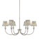 Cambria Six Light Chandelier in Polished Nickel (62|1622-6 PN-HGA)