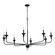 Eight Light Chandelier in Black (110|71948 BK)