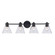 Four Light Vanity in Black (110|22594 BK-CL)