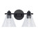 Two Light Vanity in Black (110|22592 BK-CL)