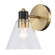 One Light Vanity in Antique Gold/Black (110|22591 AGBK-CL)