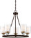 Studio 5 Five Light Chandelier in Painted Bronze w/Natural Brushed Brass (7|3075-416)