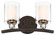 Studio 5 Two Light Bath in Painted Bronze w/Natural Brushed Brass (7|3072-416)