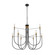 Foundry Nine Light Chandelier in Black (78|AC12229BB)