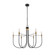 Foundry Six Light Chandelier in Black (78|AC12226BB)