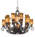 Ibiza 16 Light Chandelier in Antique Copper (33|4264AC/PS5201)
