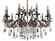 Avelli Ten Light Chandelier in Sienna Bronze W-Antique Silver Leaf accents. (238|025650-013-FR001)